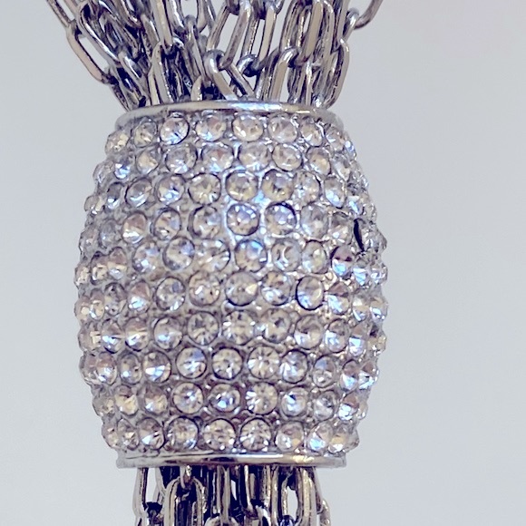 Cache chain and crystals necklace 20” - Picture 3 of 5